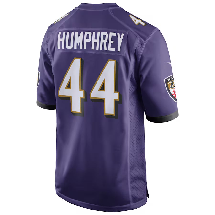 B.Ravens #44 Marlon Humphrey Player Purple Alternate Home Game Odoa Stitched Jerseys