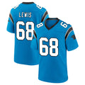 C.Panthers #68 Damien Lewis Player Blue Home Game Odoa Stitched Jerseys