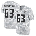 A.Falcons #63 Chris Lindstrom Player Arctic Camo Salute to Service Limited Odoa Stitched Jerseys
