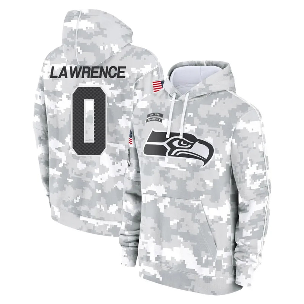 S.Seahawks #0 DeMarcus Lawrence Player Arctic Camo Limited Salute to Service Pullover Hoodies Game Odoa Stitched Jerseys