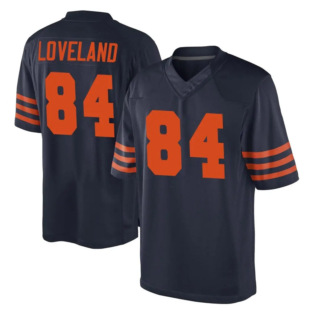 C.Bears #84 Colston Loveland Player Navy Blue Alternate Game Odoa Stitched Jerseys