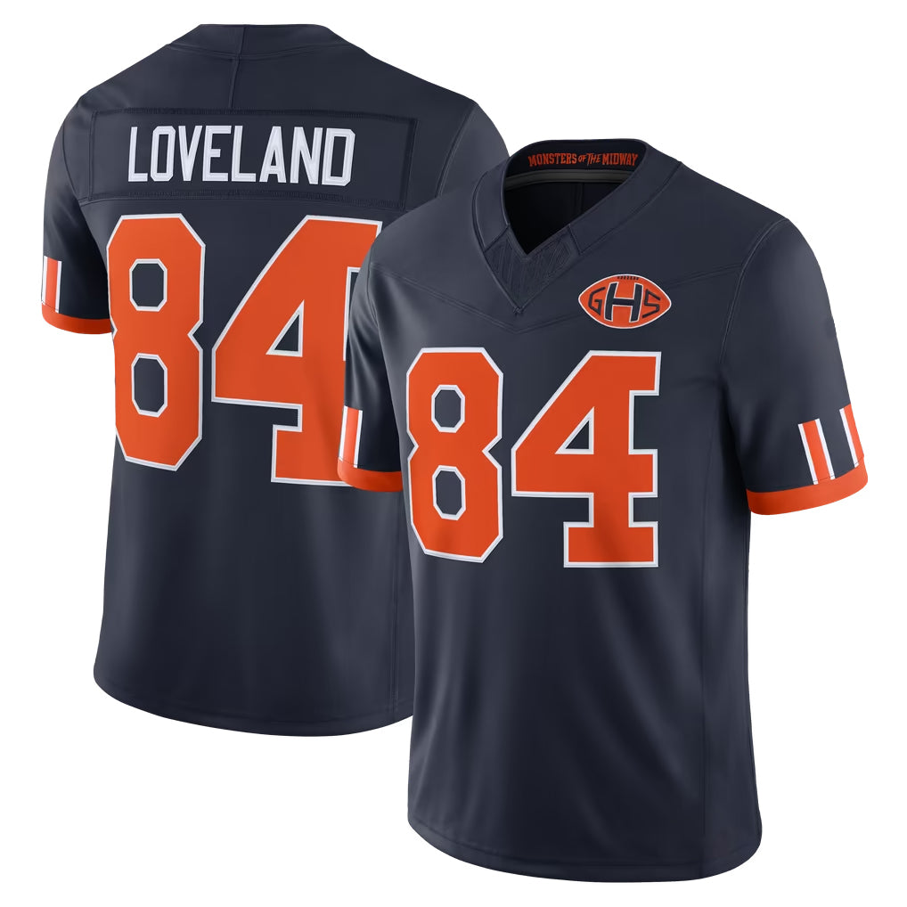 C.Bears #84 Colston Loveland Player Navy Limited 2026 Rivalries Collection Home Game Odoa Stitched Jerseys