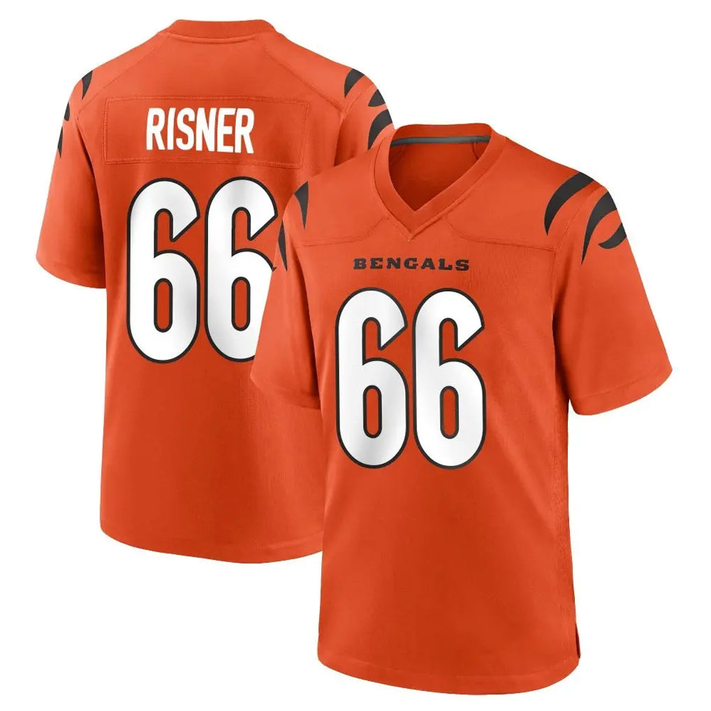 C.Bengals #66 Dalton Risner Player Orange Home Game Odoa Stitched Jerseys