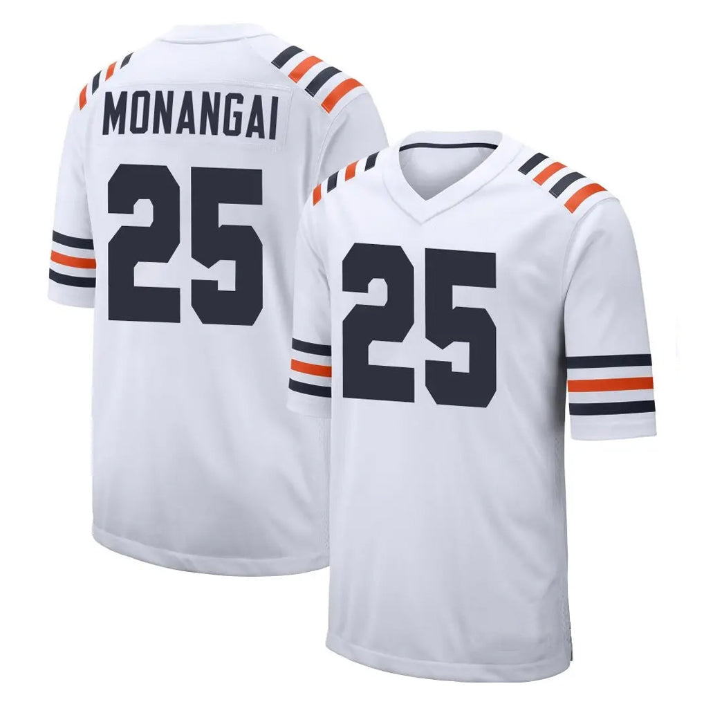 C.Bears #25 Kyle Monangai Player White Classic Home Game Odoa Stitched Jerseys