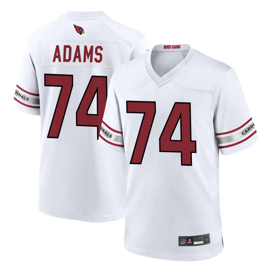 A.Cardinals #74 Isaiah Adams Player White Home Game Odoa Stitched Jerseys
