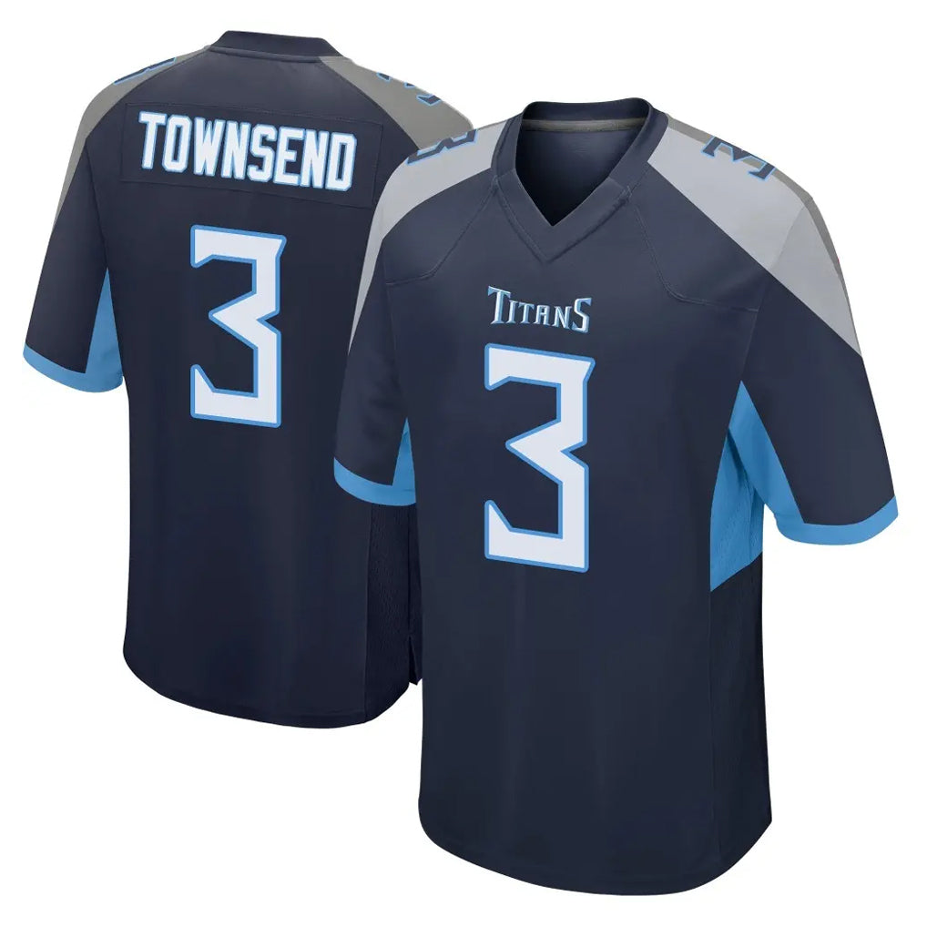 T.Titans #3 Tommy Townsend Player Navy Home Game Odoa Stitched Jerseys