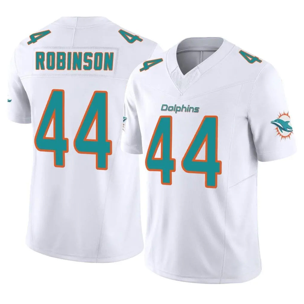 M.Dolphins #44 Chop Robinson Player White Limited Vapor F.U.S.E. Home Game Odoa Stitched Jerseys