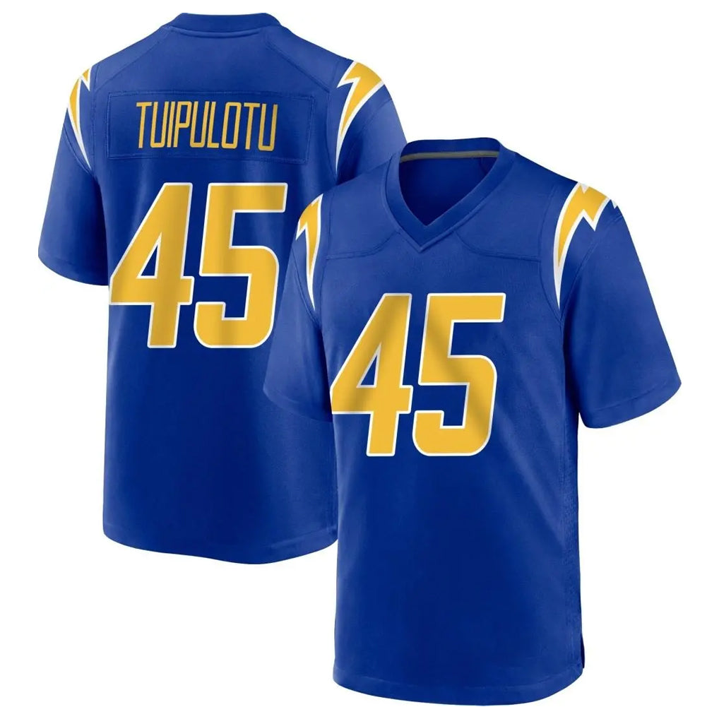 LA.Chargers #45 Tuli Tuipulotu Player Royal Home Game Odoa Stitched Jerseys