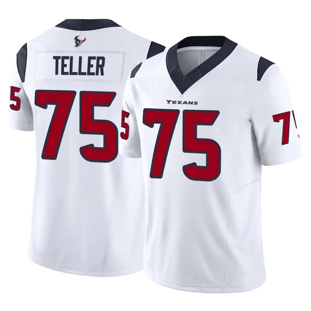 H.Texans #75 Wyatt Teller Player White Limited Vapor F.U.S.E. Home Game Odoa Stitched Jerseys