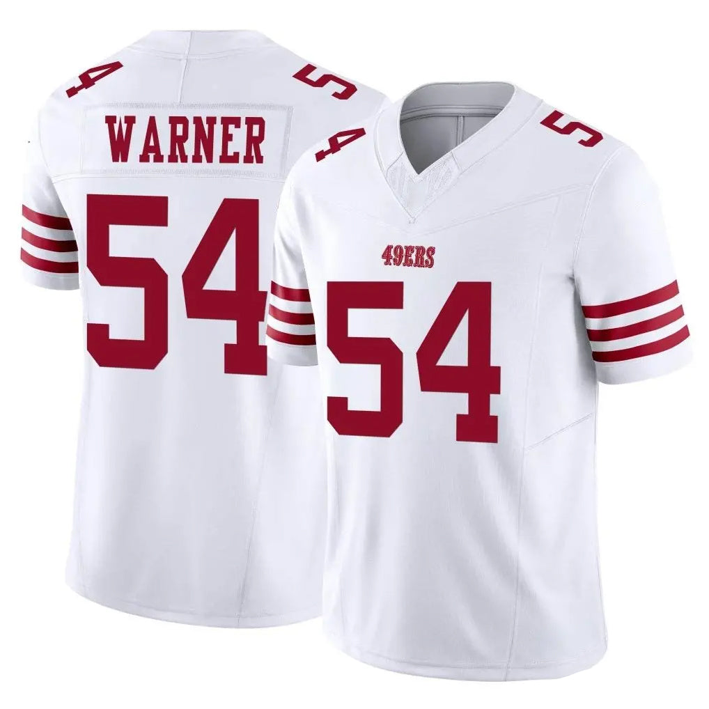 SF.49ers #54 Fred Warner Player White Limited Vapor F.U.S.E. Home Game Odoa Stitched Jerseys