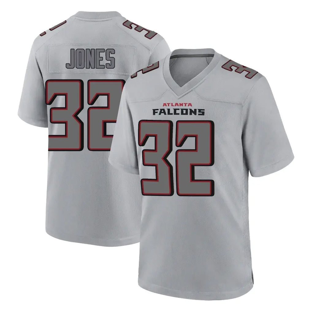 A.Falcons #32 Cash Jones Player Gray Fashion Home Game Odoa Stitched Jerseys