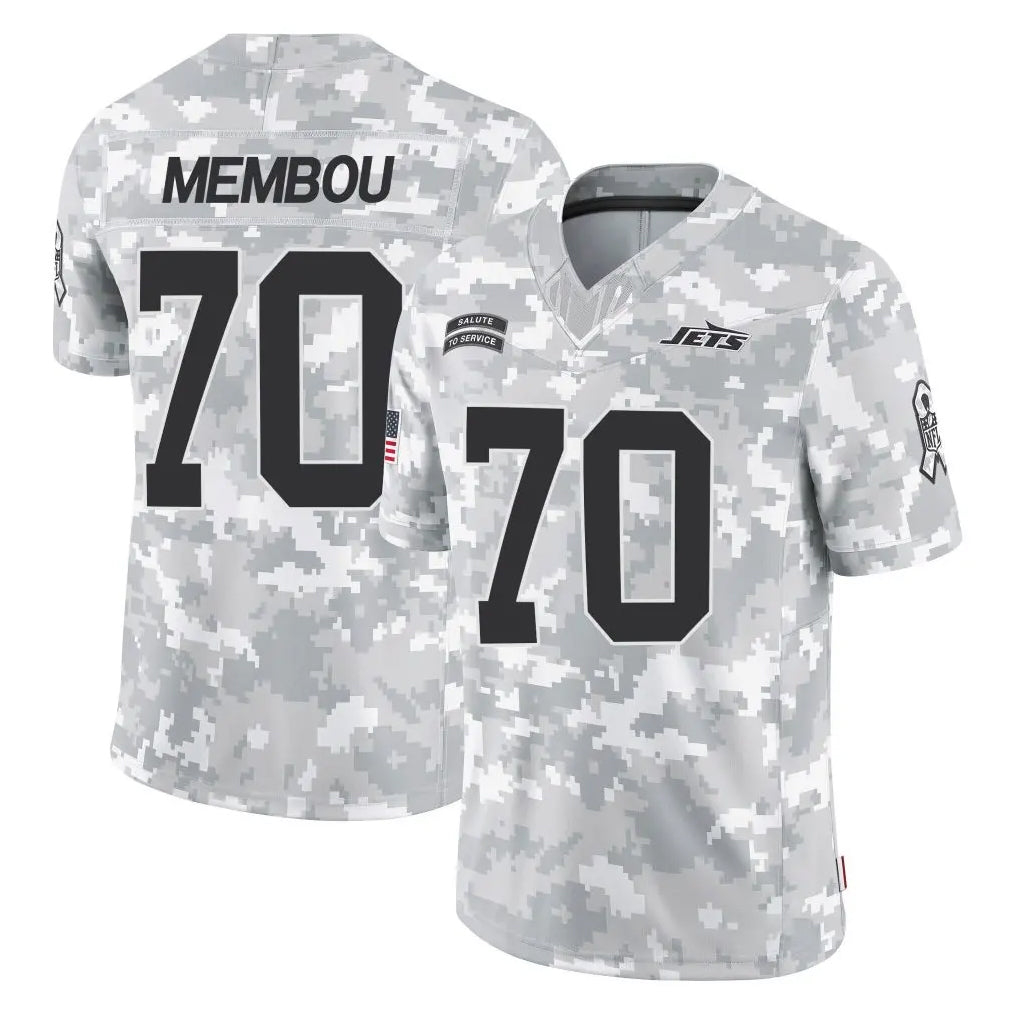 NY.Jets #70 Armand Membou Player Arctic Camo Salute to Service Limited Game Odoa Stitched Jerseys