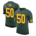GB.Packers #50 Zach Tom Player Green Alternate Vapor Home Game Odoa Stitched Jerseys