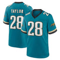J.Jaguars #28 Fred Taylor Player Teal Prowler Throwback Limited Home Game Odoa Stitched Jerseys
