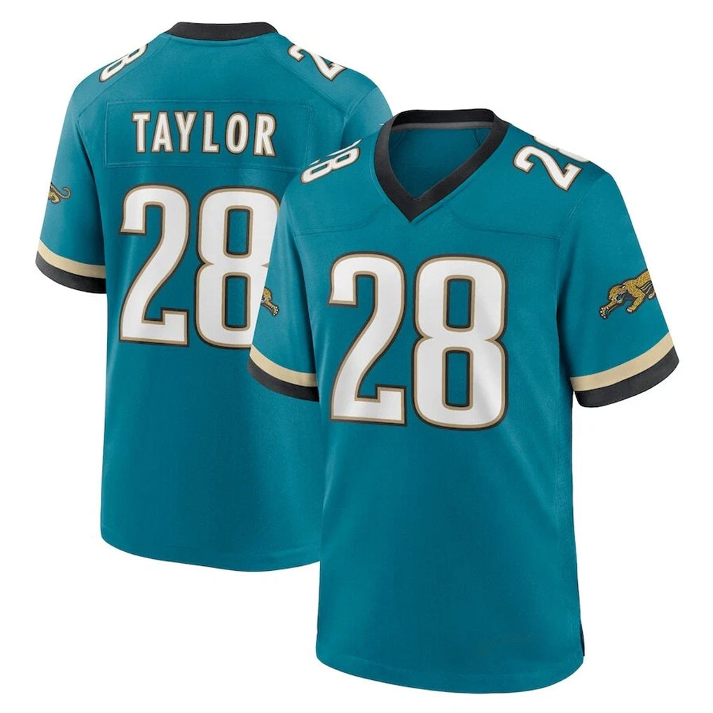 J.Jaguars #28 Fred Taylor Player Teal Prowler Throwback Limited Home Game Odoa Stitched Jerseys