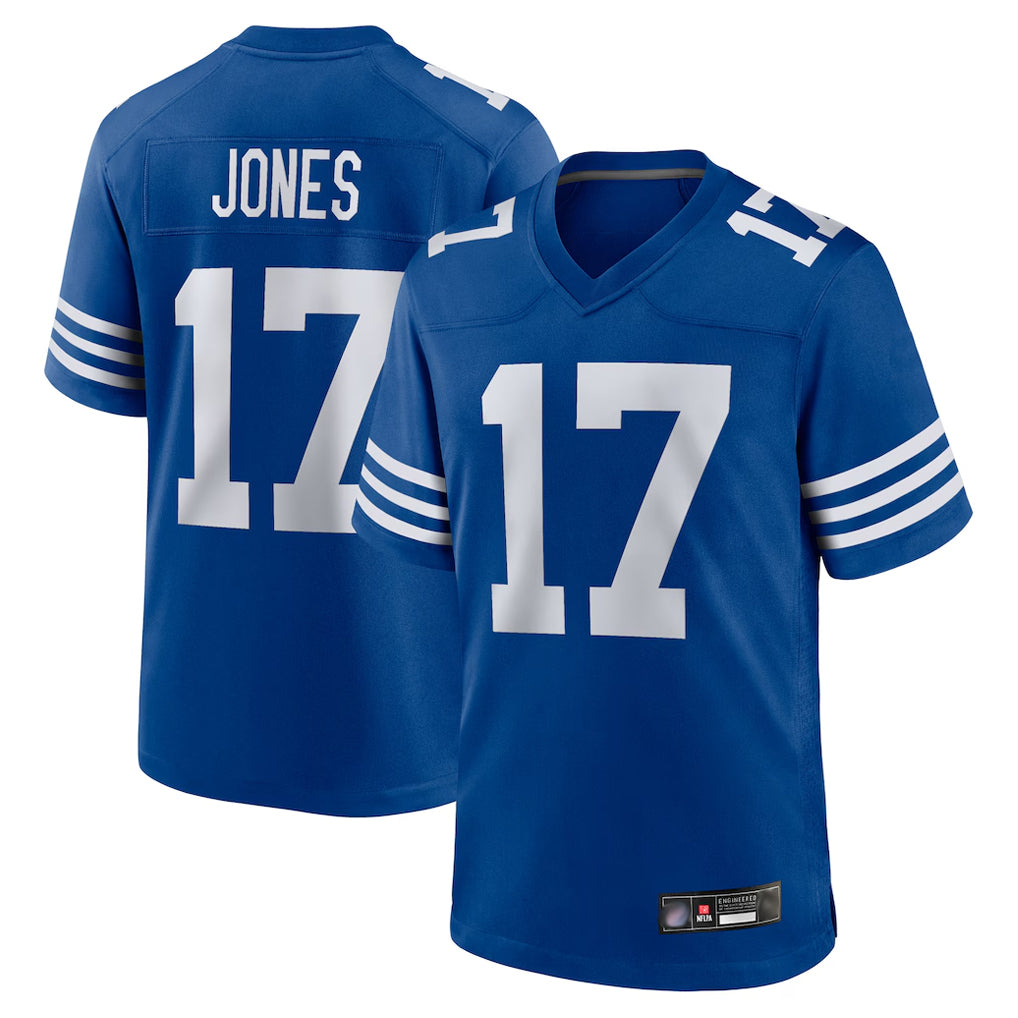 IN.Colts #17 Daniel Jones Player Royal Limited Home Game Odoa Stitched Jerseys