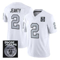 LV.Raiders #2 Ashton Jeanty Player White Vapor Limited Home Game Odoa Stitched Jerseys