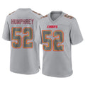 KC.Chiefs #52 Creed Humphrey Player Gray Atmosphere Fashion Game Odoa Stitched Jerseys