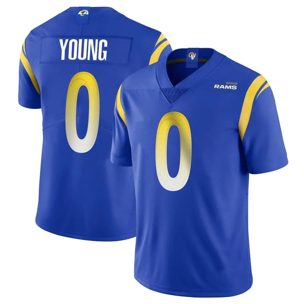 LA.Rams #0 Byron Young Player Royal Limited Vapor Untouchable Home Game Odoa Stitched Jerseys