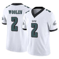 P.Eagles #2 Riq Woolen Player White Limited Vapor F.U.S.E. Home Game Odoa Stitched Jerseys