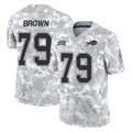 B.Bills #79 Spencer Brown Player Arctic Camo Salute to Service Limited Game Odoa Stitched Jerseys