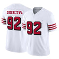 SF.49ers #92 Osa Odighizuwa Player White Limited Alternate Vapor F.U.S.E. Home Game Odoa Stitched Jerseys