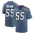 NE.Patriots #55 Jared Wilson Player Blue Rivalries Collection Home Game Odoa Stitched Jerseys