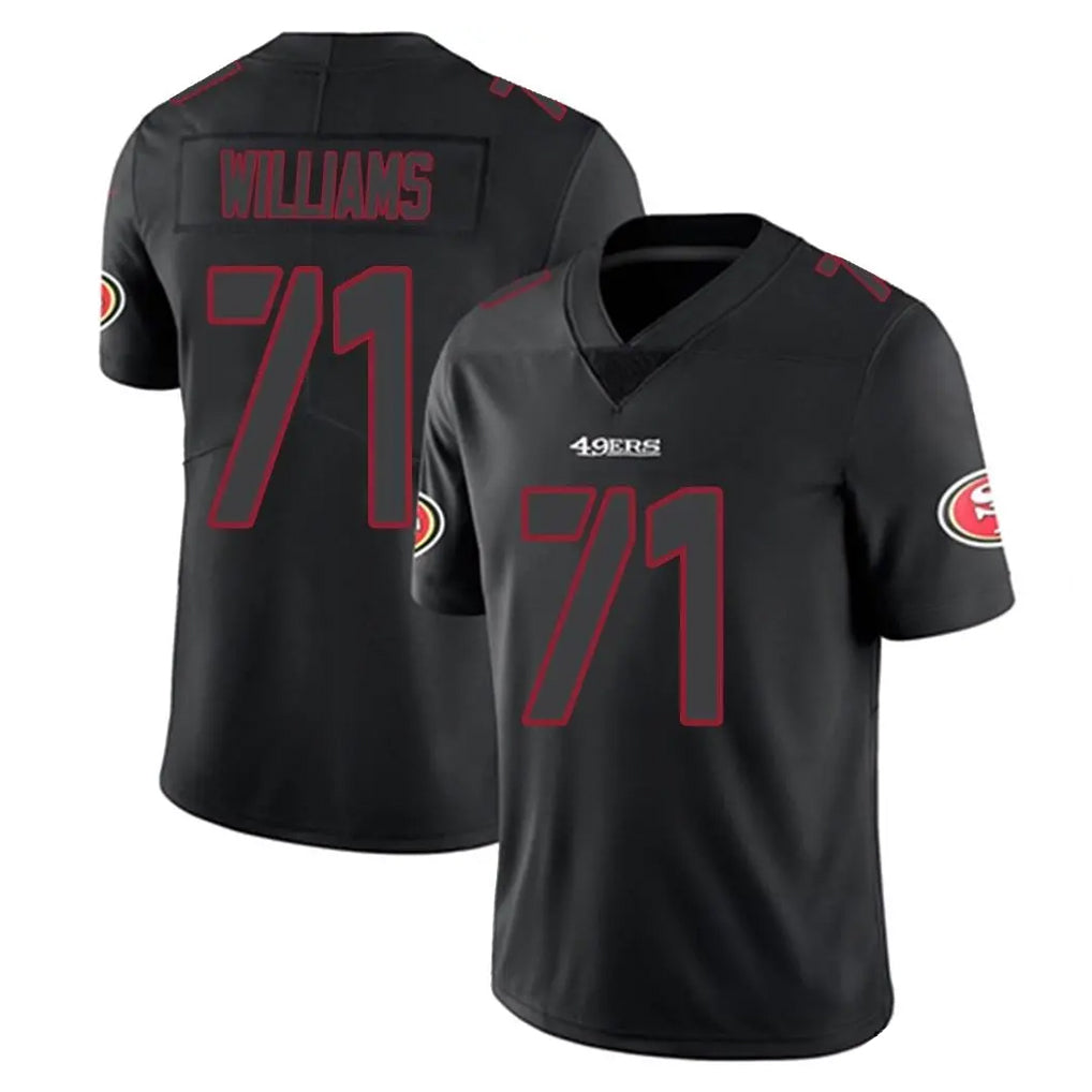 SF.49ers #71 Trent Williams Player Black Impact Limited Home Game Odoa Stitched Jerseys