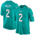 M.Dolphins #2 Malik Willis Player Aqua Team Color Home Game Odoa Stitched Jerseys