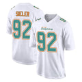 M.Dolphins #92 Zach Sieler Player White Fashion Home Game Odoa Stitched Jerseys