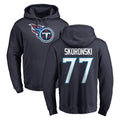 T.Titans #77 Peter Skoronski Player Navy Logo Pullover Hoodies Home Game Odoa Stitched Jerseys