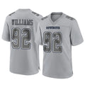 D.Cowboys #92 Quinnen Williams Player Gray Atmosphere Fashion Home Game Odoa Stitched Jerseys