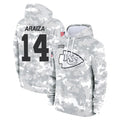 KC.Chiefs #14 Matt Araiza Player Arctic Camo Salute to Service Hoodies Limited Game Odoa Stitched Jerseys