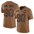 GB.Packers #90 Lukas Van Ness Player Brown Salute To Service Limited Odoa Stitched Jerseys