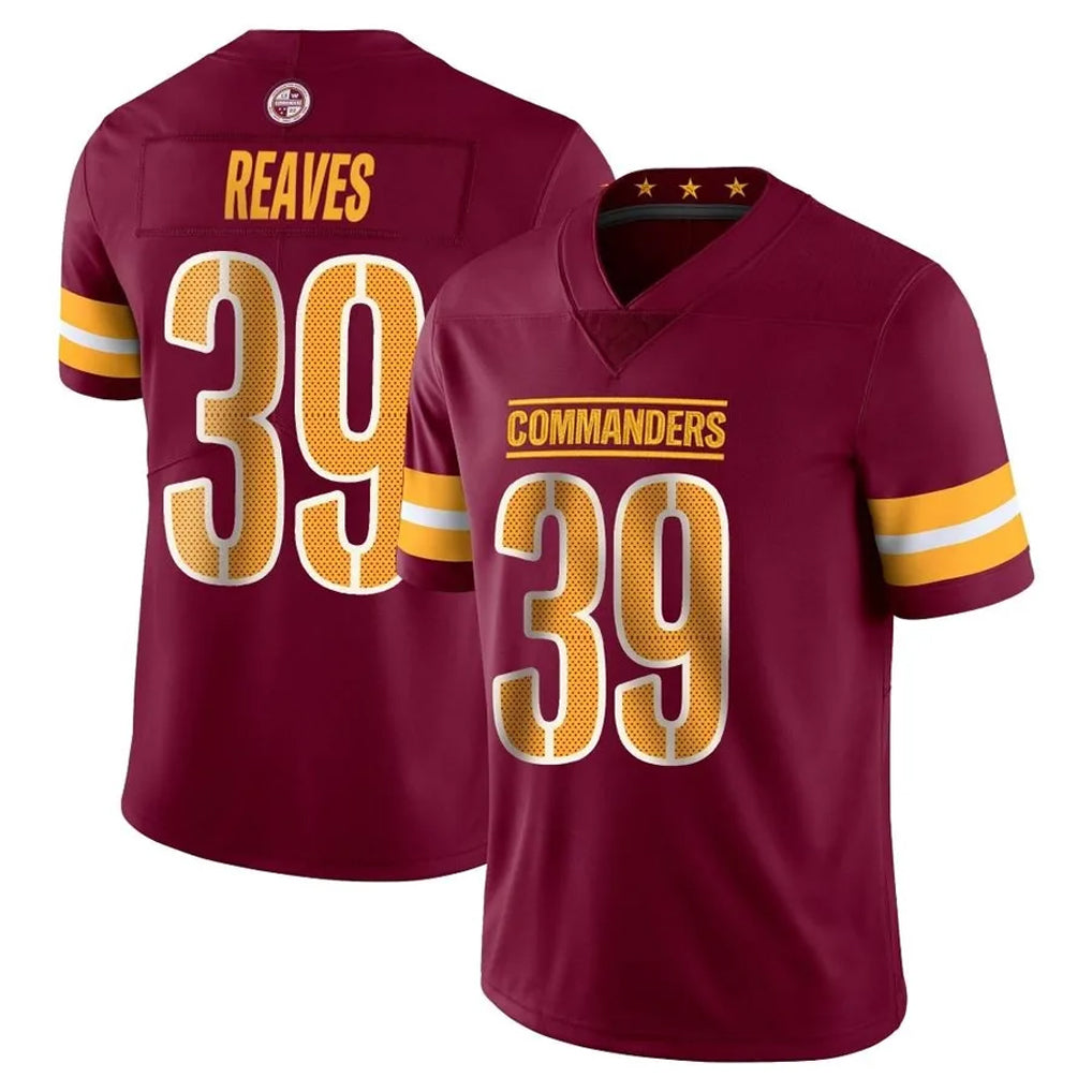 W.Commanders #39 Jeremy Reaves Player Burgundy Limited Vapor Home Game Odoa Stitched Jerseys