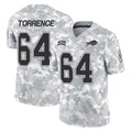 B.Bills #64 O'Cyrus Torrence Player Arctic Camo Salute to Service Limited Game Odoa Stitched Jerseys