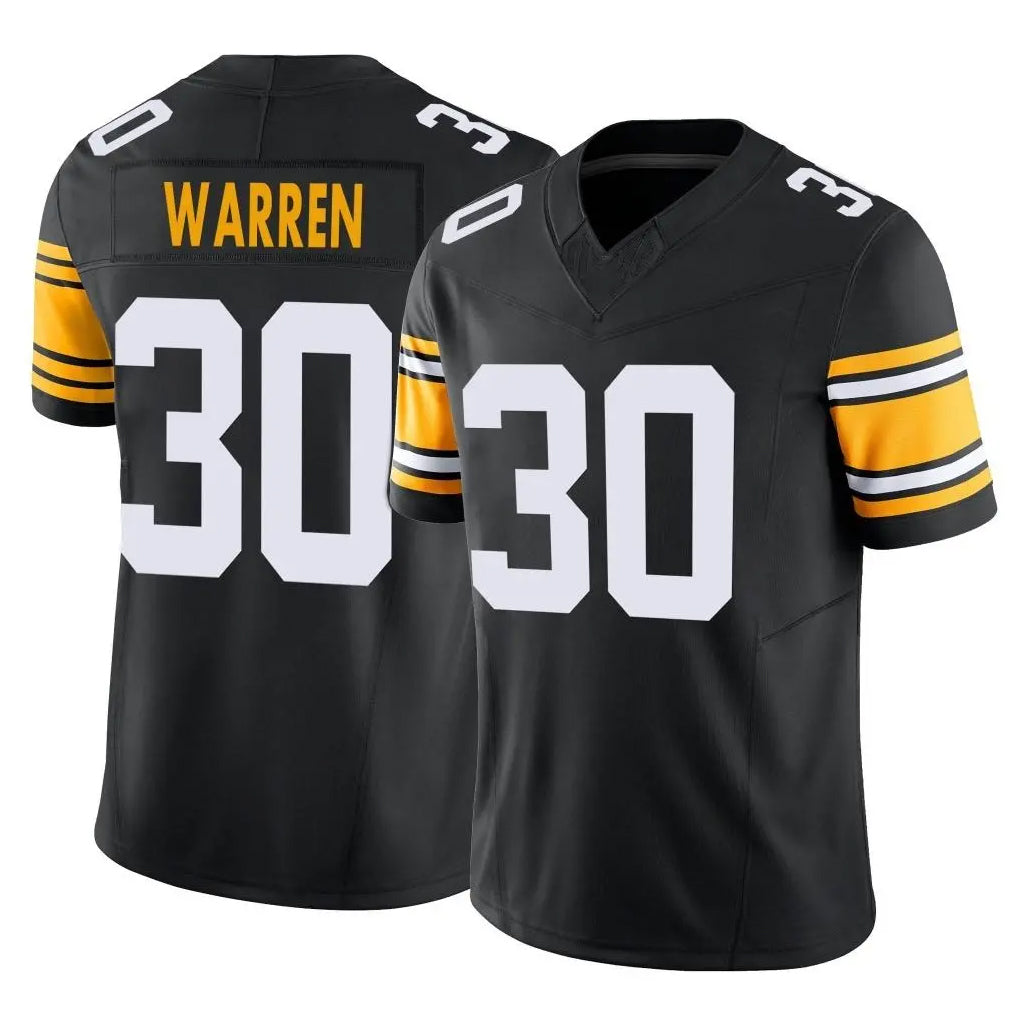 P.Steelers #30 Jaylen Warren Player Black Limited Alternate Vapor F.U.S.E. Home Game Odoa Stitched Jerseys