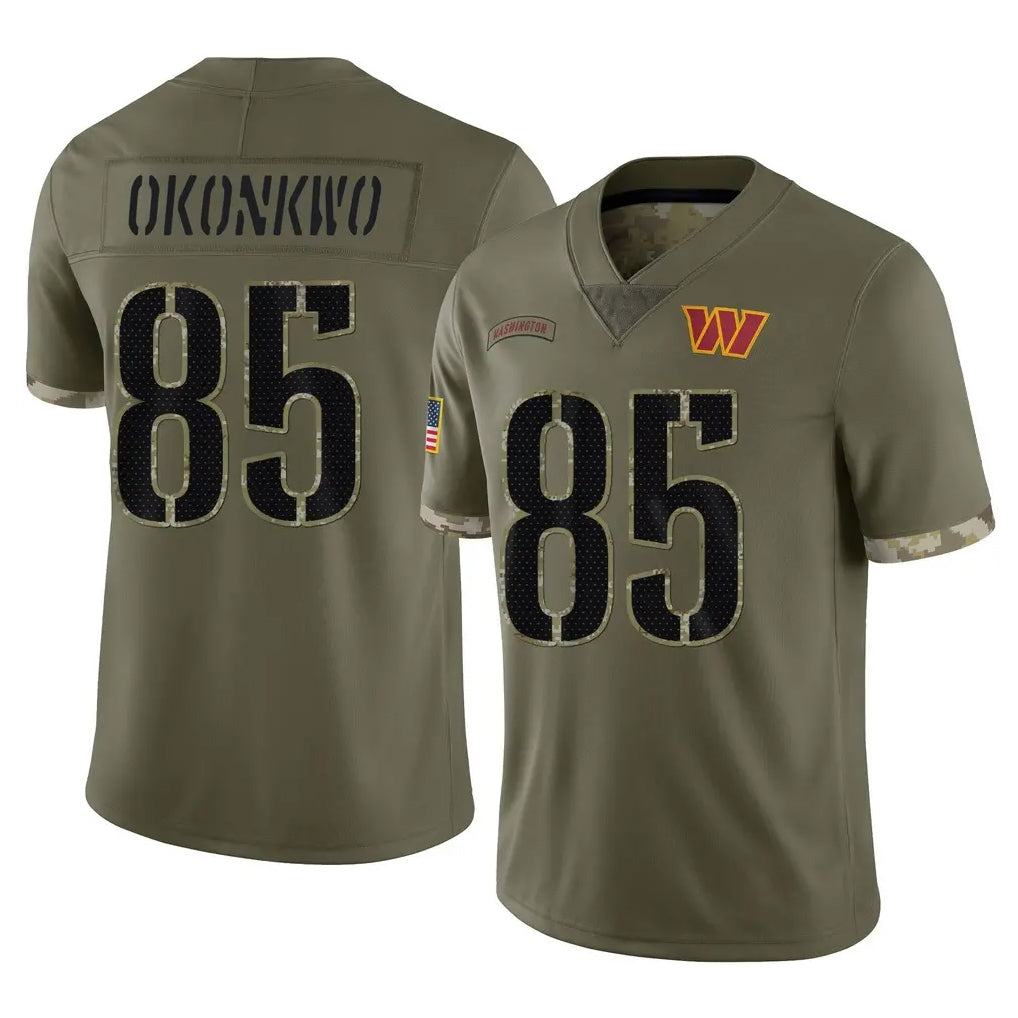 W.Commanders #85 Chig Okonkwo Player Olive Salute To Service Limited Home Game Odoa Stitched Jerseys