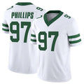 NY.Jets #97 Harrison Phillips Player White Legacy Limited Vapor F.U.S.E. Home Game Odoa Stitched Jerseys