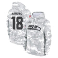 S.Seahawks #18 Elijah Arroyo Player Arctic Camo Limited Salute to Service Pullover Hoodies Game Odoa Stitched Jerseys