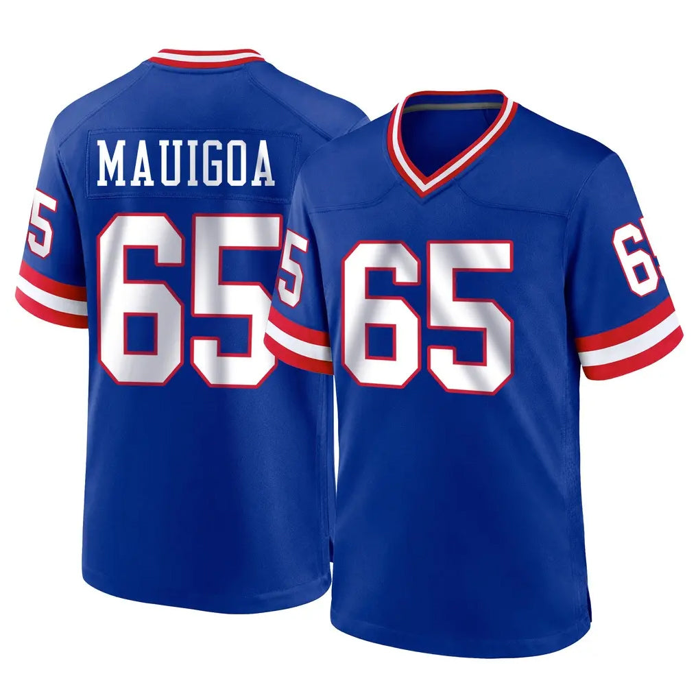 NY.Giants #65 Francis Mauigoa Player Royal Classic Home Game Odoa Stitched Jerseys