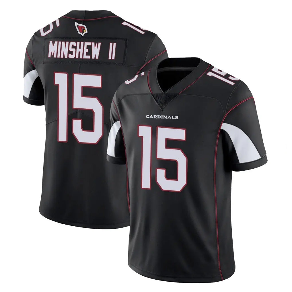 A.Cardinals #15 Gardner Minshew II Player Black Vapor Limited Home Game Odoa Stitched Jerseys