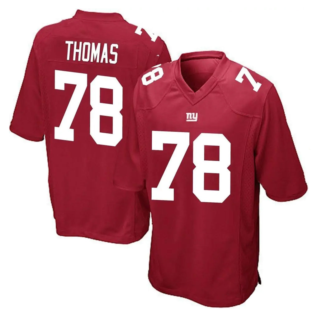 NY.Giants #78 Andrew Thomas Player Red Home Game Odoa Stitched Jerseys
