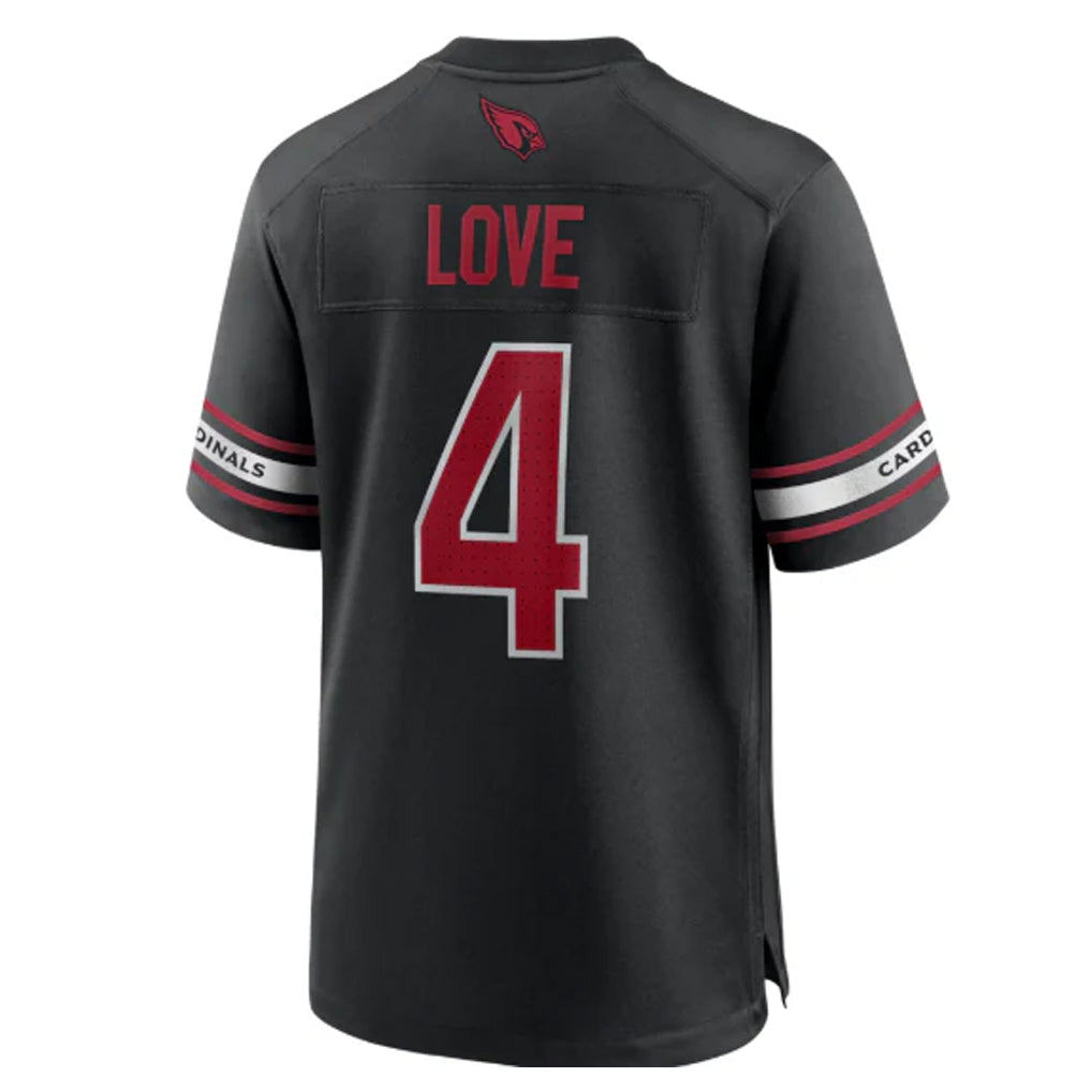 A.Cardinals #4 Jeremiyah Love Player Black Home Game Odoa Stitched Jerseys