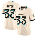 J.Jaguars #33 Bhayshul Tuten Player Natural Limited 2026 Rivalries Collection Game Odoa Stitched Jerseys
