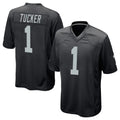 LV.Raiders #1 Tre Tucker Player Black Home Game Odoa Stitched Jerseys