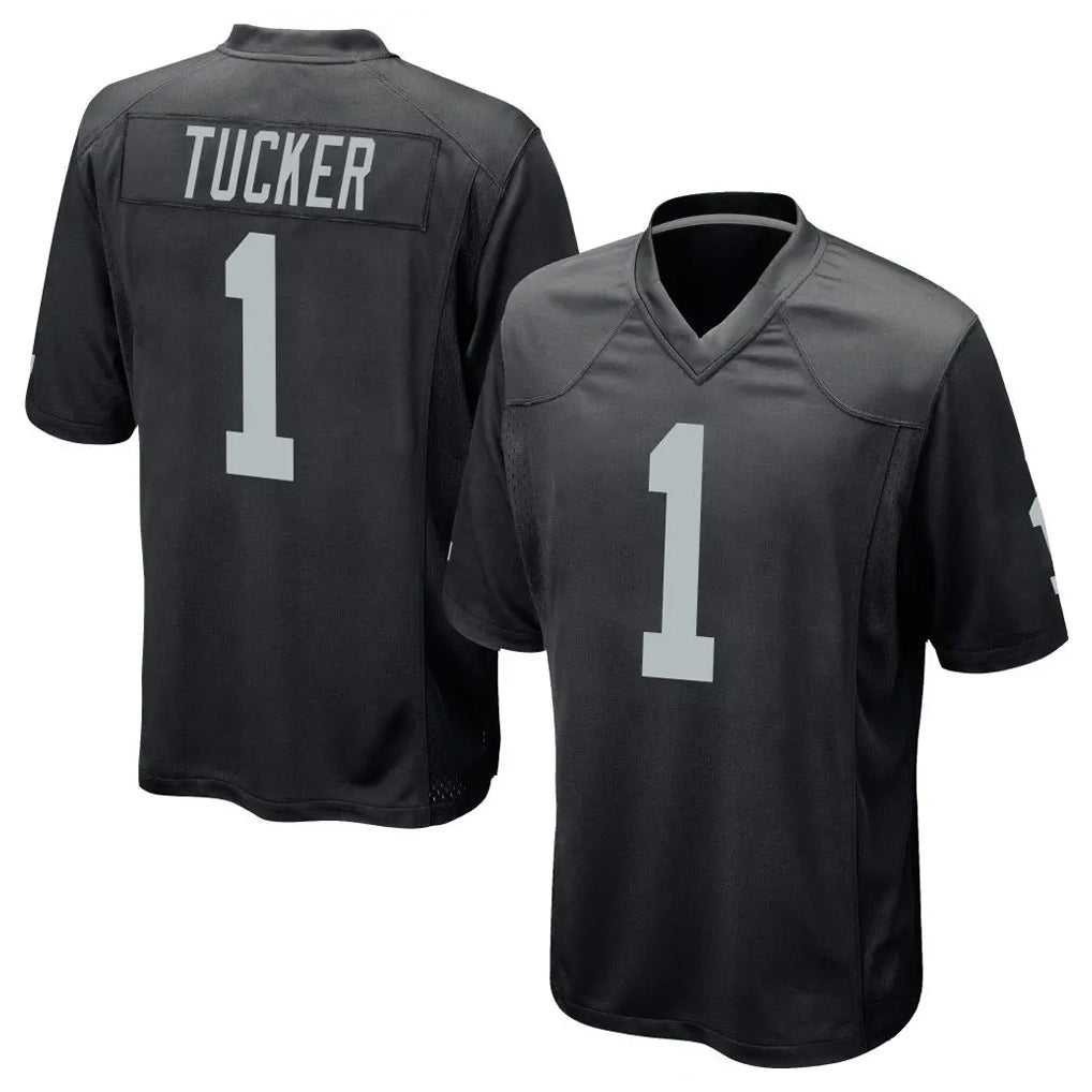 LV.Raiders #1 Tre Tucker Player Black Home Game Odoa Stitched Jerseys