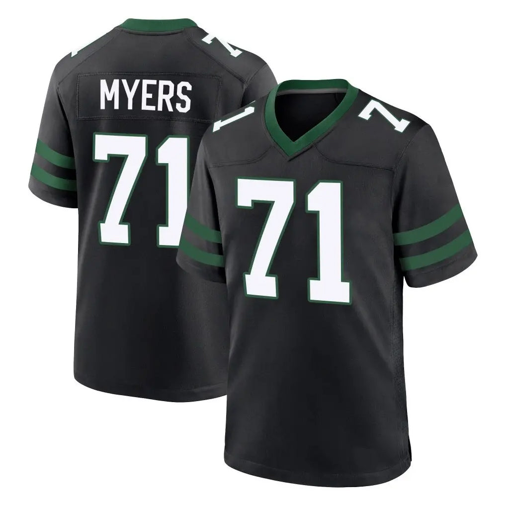 NY.Jets #71 Josh Myers Player Black Legacy Home Game Odoa Stitched Jerseys