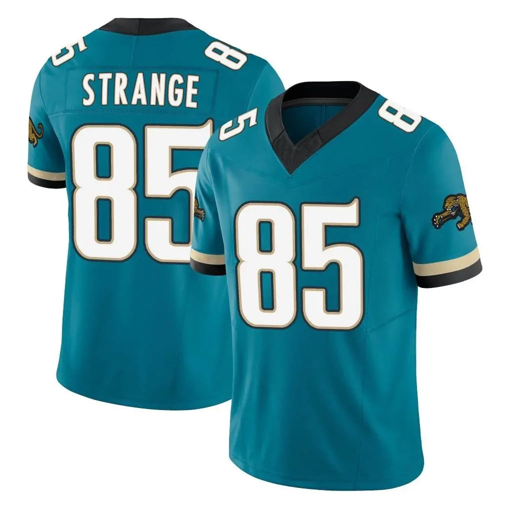 J.Jaguars #85 Brenton Strange Player Teal Prowler Throwback Vapor F.U.S.E. Limited Home Game Odoa Stitched Jerseys