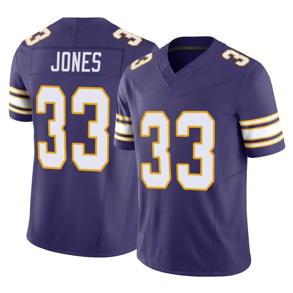 M.Vikings #33 Aaron Jones Sr. Player Purple Limited Classic Vapor F.U.S.E. Home Game Odoa Stitched Jerseys